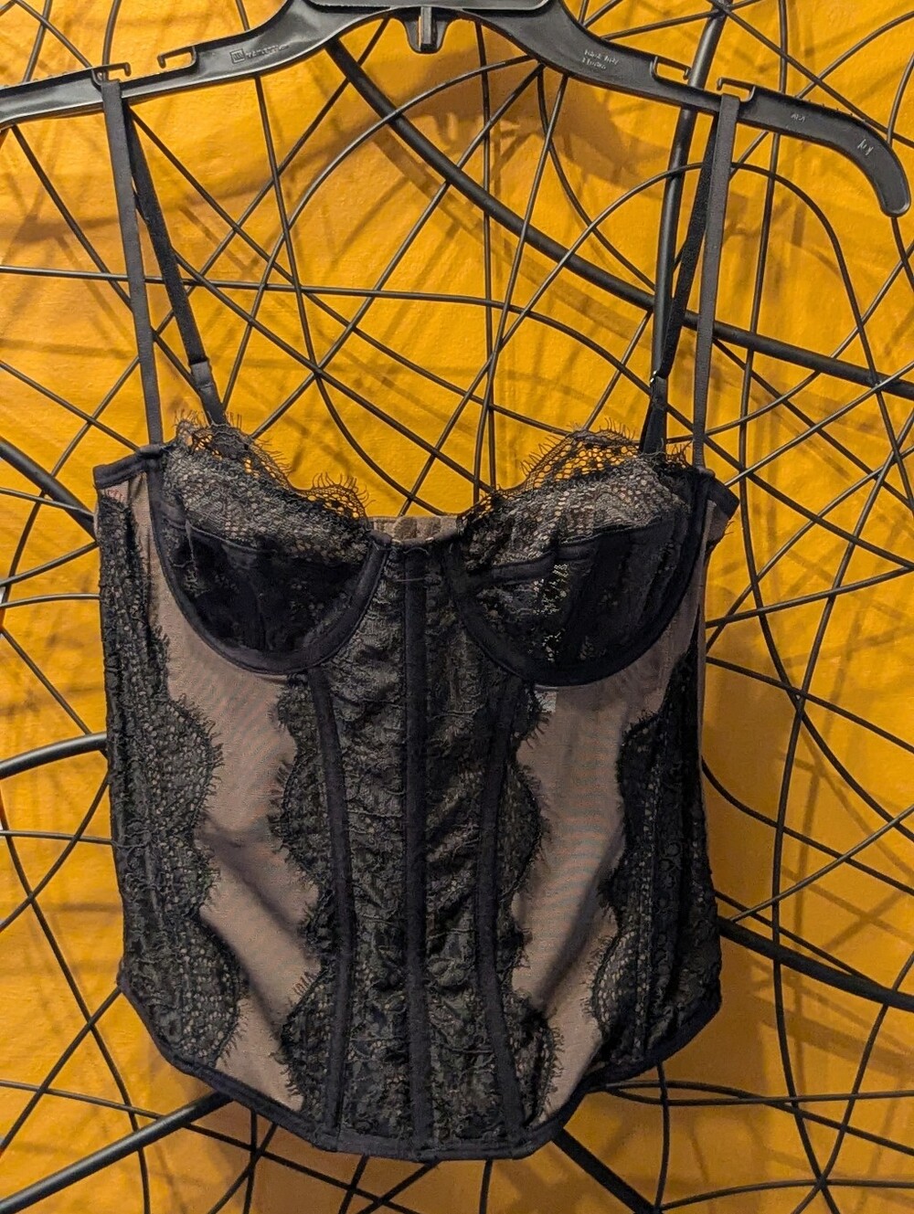 Out From Under Urban Outfitters Modern Love Lace Mesh Corset Top (Size M)